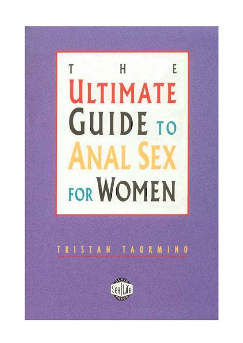 Tristan taorminos ultimate guide to anal sex 2